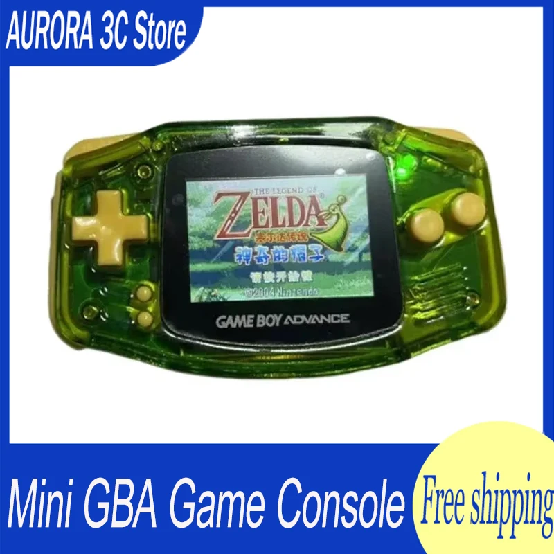 Mini GBA Handheld Game Console Mini Portable Gamepad Ips Screen Transparent Gamer Console With Battery Flip Machine For GBA/NES