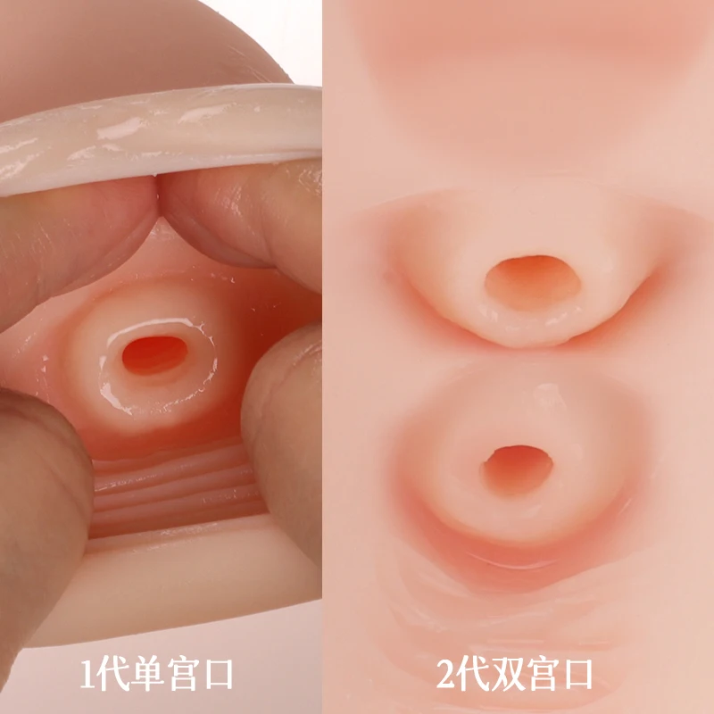 Male Soft Uterus Masturbator Silicone Vagina Cup Real Model Female Ultra Tight Realistic Vagina For Men Anal Sex Deep Uterus Sex