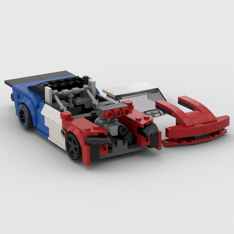 302 pçs MOC-228225 2006 chevrolet c6 z06 arrastar bloco de construção do carro modelo tijolo conjunto criativo decoração desktop presentes de alta qualidade