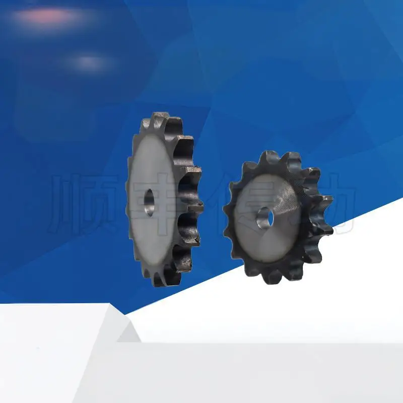 08B Flat Chain Gear 10/11/12/13/14/15/16/17/18/19/20-25 Teeth Industrial Flat Sprocket Wheel Carbon Steel Tooth Pitch 12.7mm