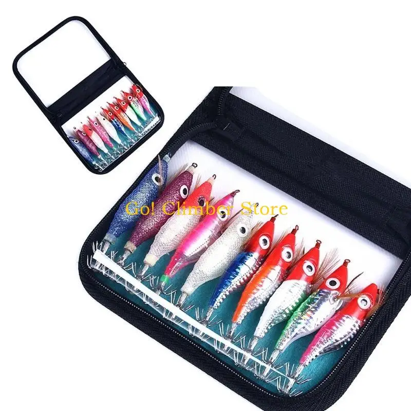 Q84C 10 قطعة طعوم صيد السمك مختلط الألوان طعوم صيد الروبيان المضيئة الاصطناعية #5