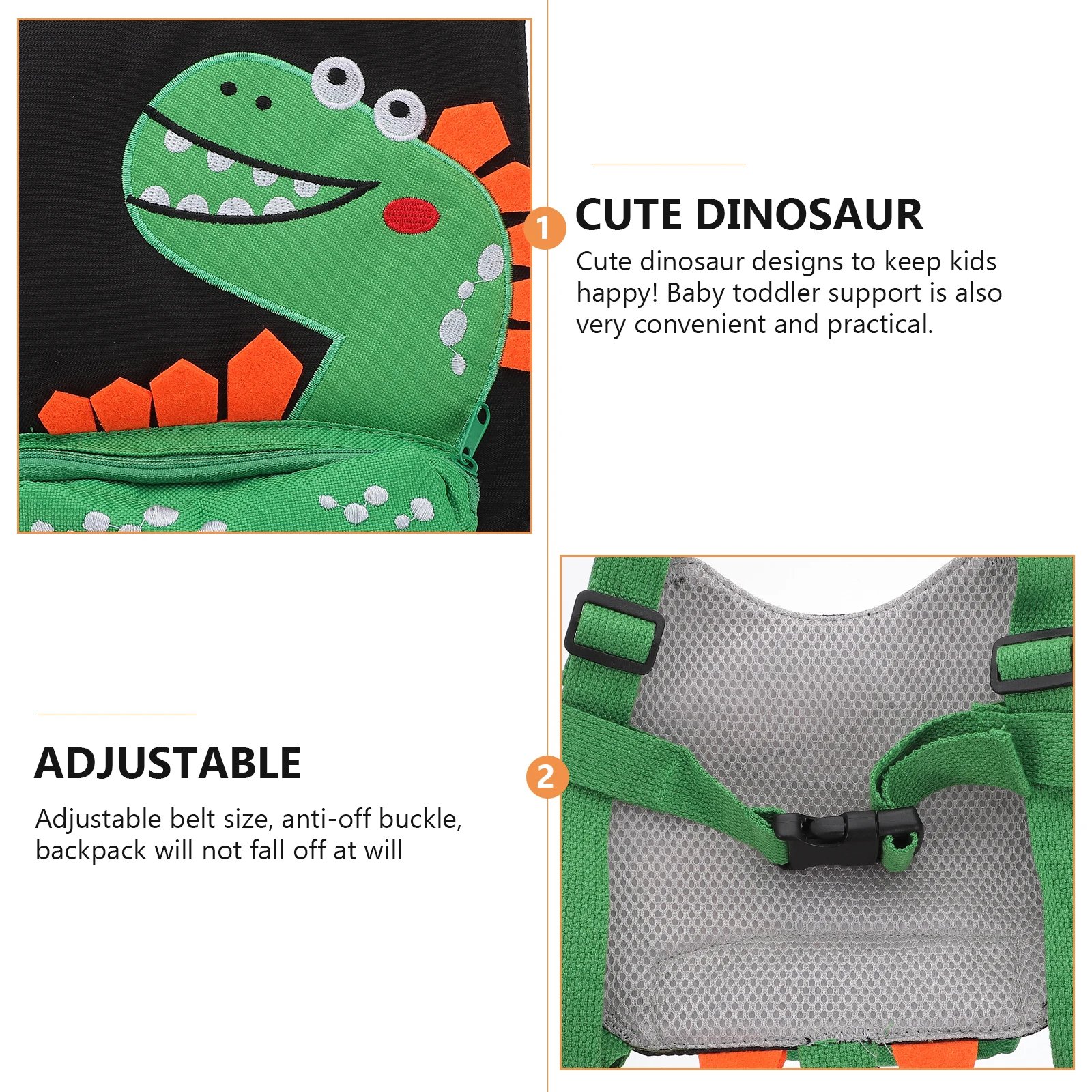 

1 set Toddler Anti-Lost Harness Strap Walking Safety Rope Adjustable Wrist Link Durable Clips 1.5M Extended Breathable