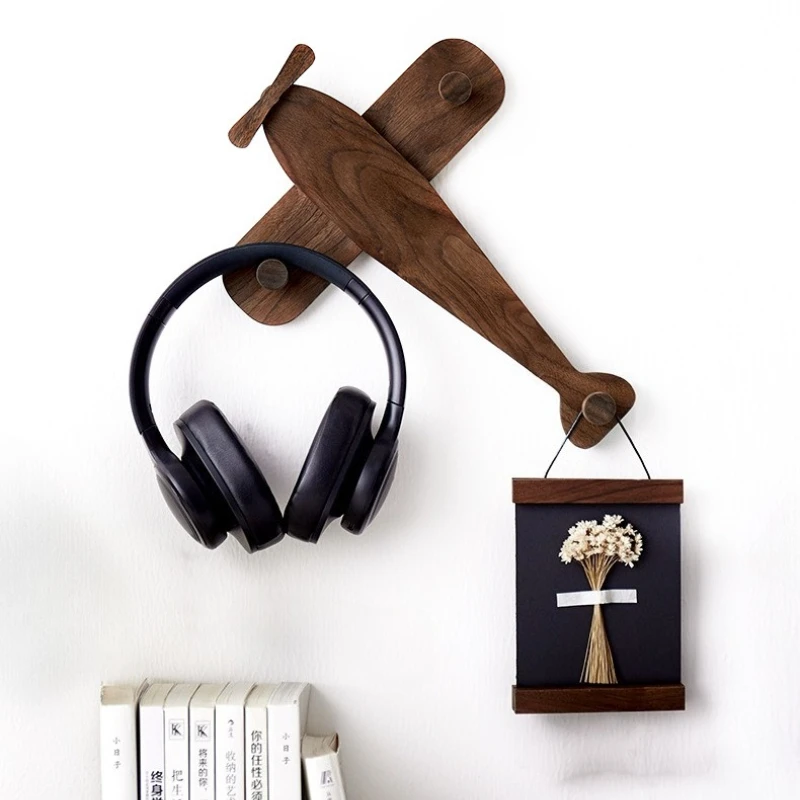 Wooden Wall Key Hook Creative Cartoon Coat Rack Hooks Household Storage Clothes Hanger Living Rooms Decorative Accessories
