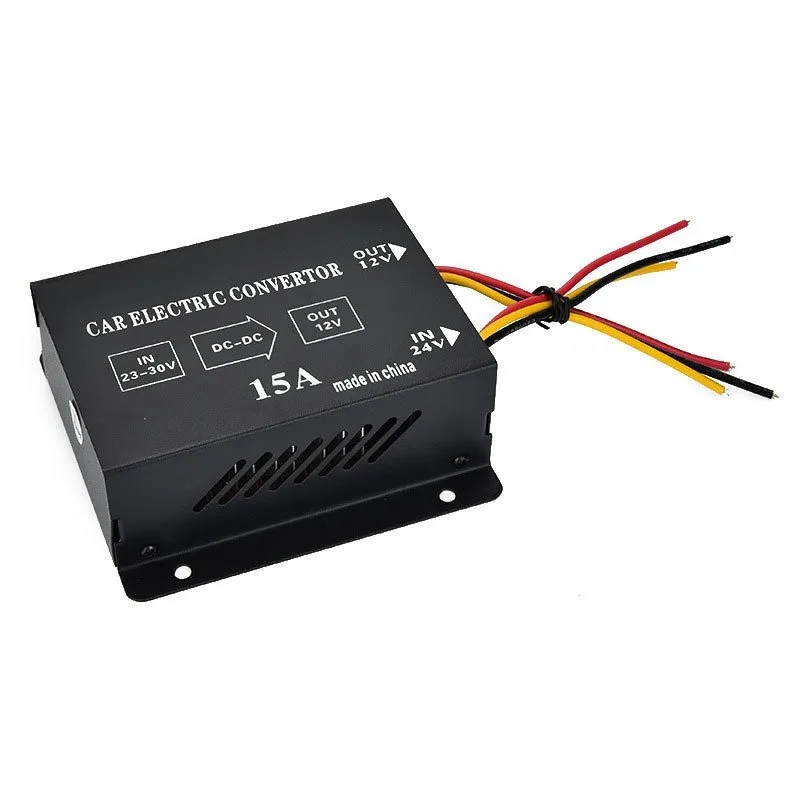 Car 15A variable buck 24V to 12V inverter Car converter Truck audio and video subwoofer modification