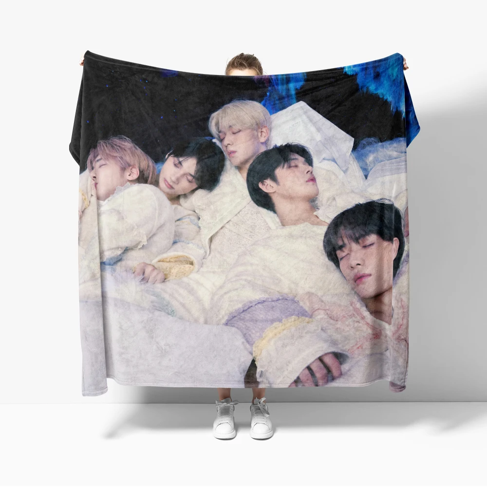 Manta de franela Kpop-TXT T-Tomorrow X T-Together para decoración de sofá, manta esponjosa, mantas y lanzar cama King