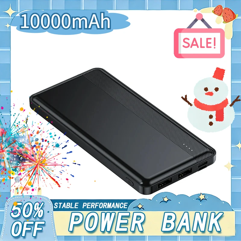 10000mAh 120W High Capacity Power Bank Fast Charging Powerbank Portable Battery Charger For iPhone Samsung Huawei 2026