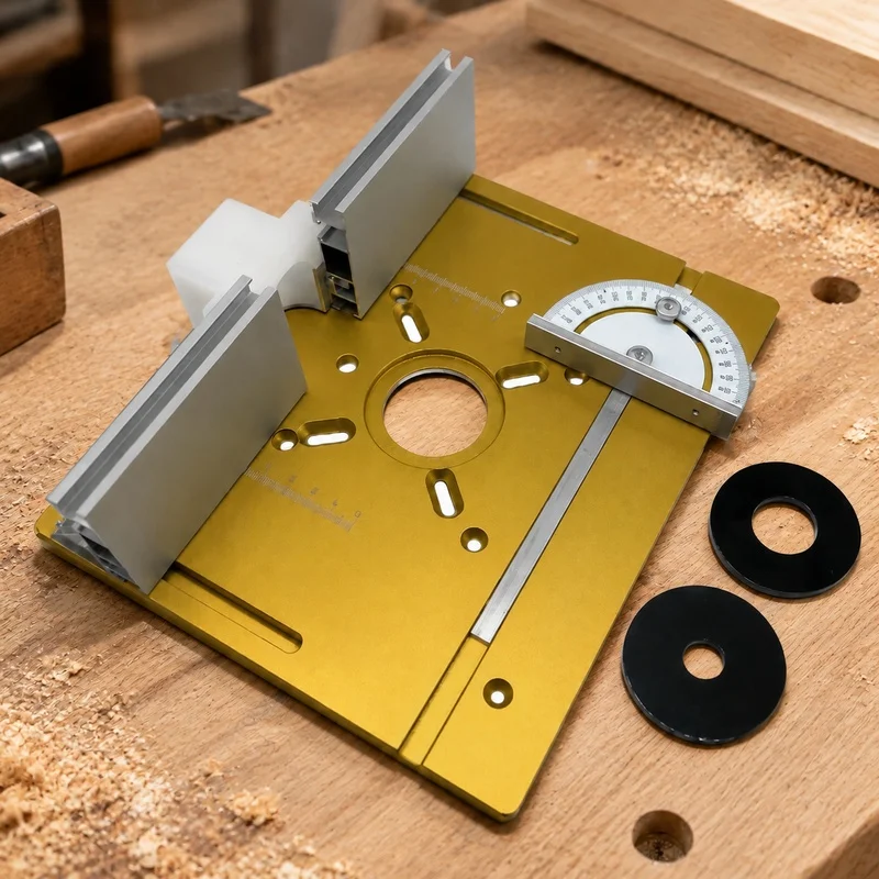 Set of 3 Aluminum Plates for Router Table-Durable Inserts for Woodworking, Trimming, and Engraving Tasks