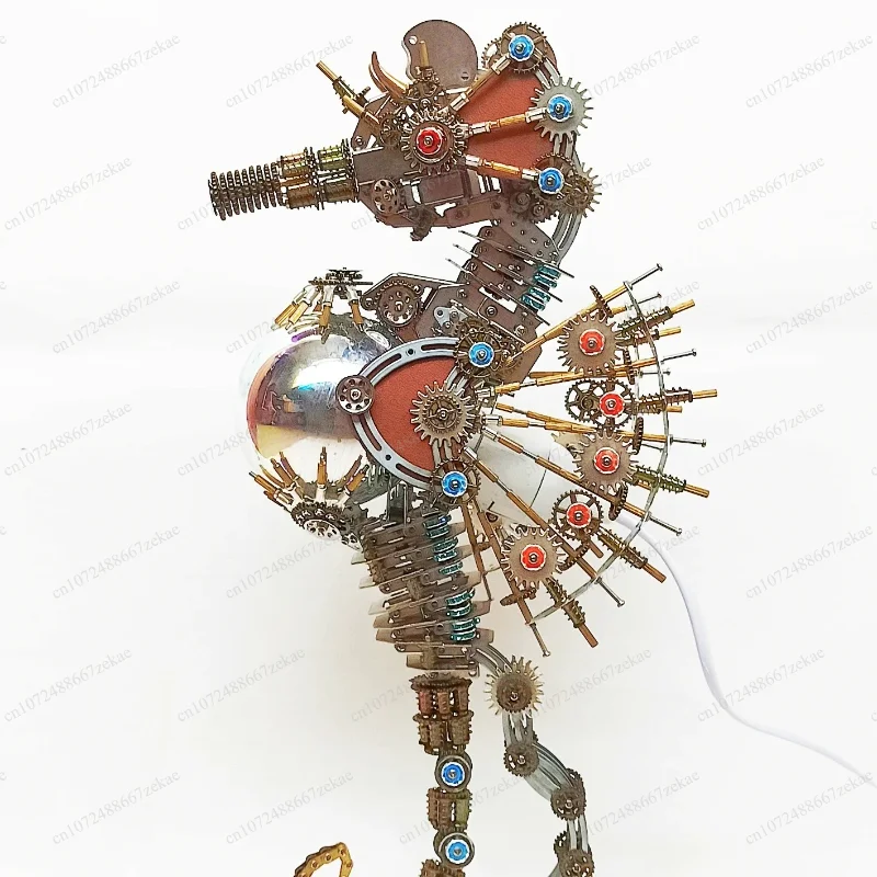 2100 Pieces Retro Steampunk Sea Animal Seahorse Metal DIY Craft Assembly Kit