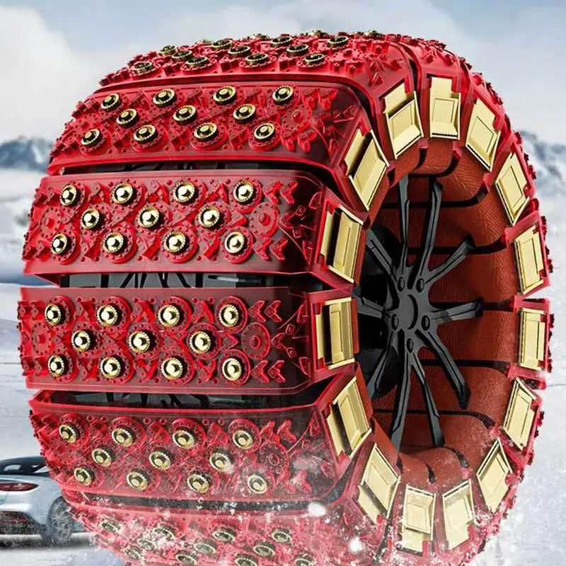 1/ 4PCS Anti Skid Snow Chains Universal Car Winter Tire Wheels Chains Wear-resistant Outdoor Snow Tire Emergency Tools For Snow