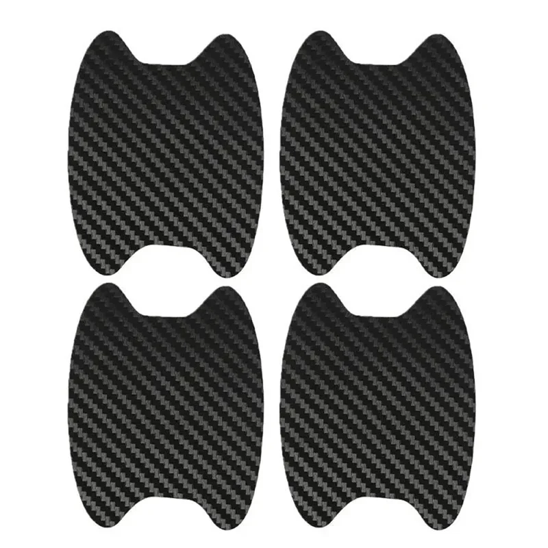 4Pcs Auto Door Sticker Carbon Fiber Scratches Resistant Cover Car Handle Protection Film Exterior Styling Car Accessories