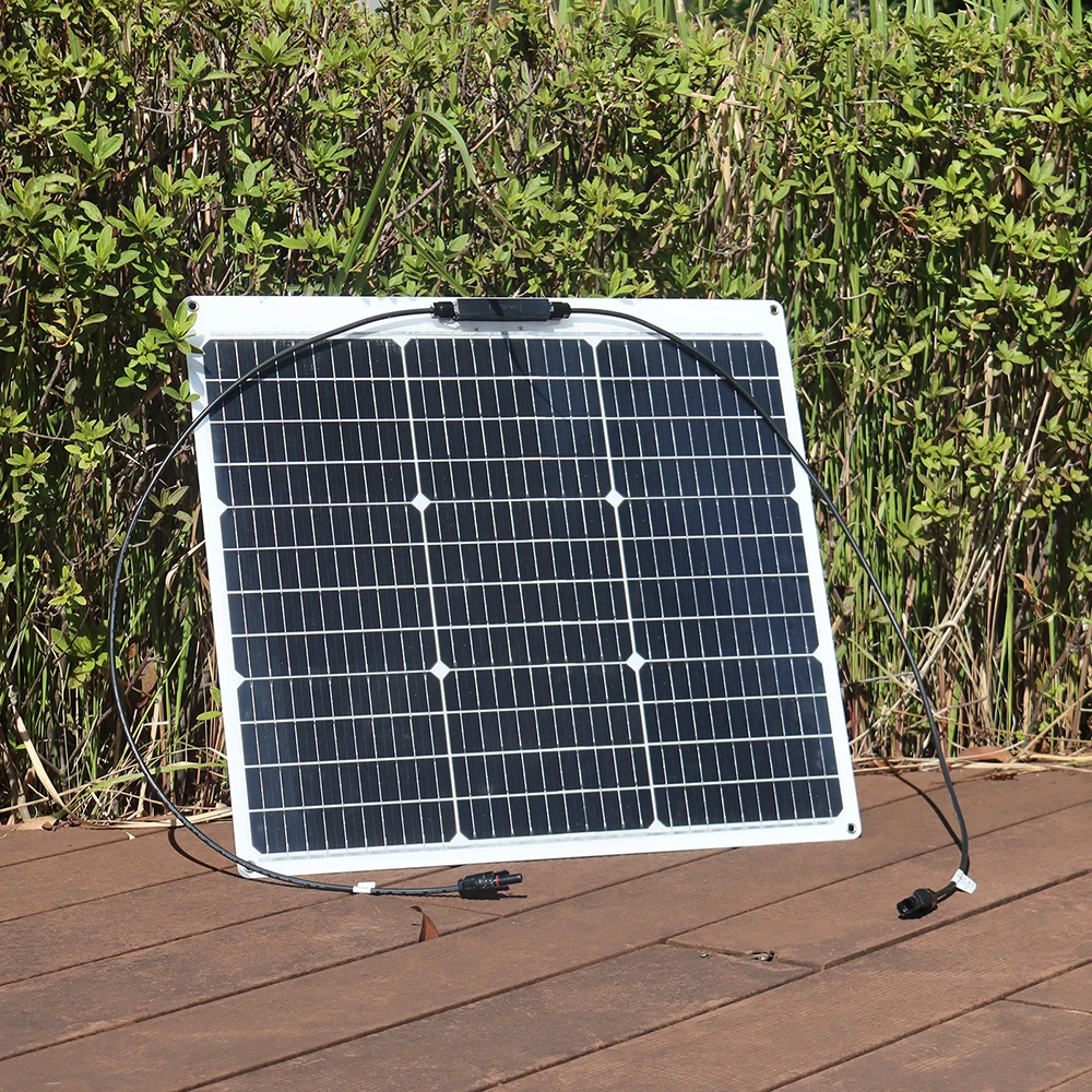 

XINPUGUANG Flexible Solar Panel 50W | 100W Solar Panels kit Battery Module Charger For Boat Car Motorhome Yacht 12v/24V