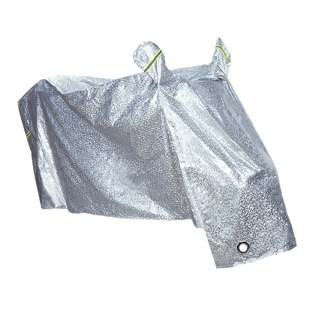 

Motorcycle Cover Waterproof Dustproof Bike Silver Coating Reusable Easy Clean Fast Drying Breathable Material Protects From Rust