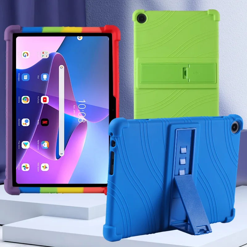 Casing silikon lembut anak-anak, sarung HP untuk Lenovo M10 Plus Gen 3 TB-125FU 128FU 328FU X306F X606F X605FC X505F K10 X6C6X P10 X705F