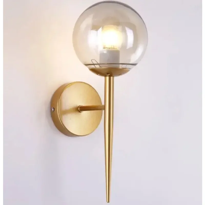 Modern Simple Restaurant Bedroom Bed Wall Lamp Creative American Industrial Retro Iron Art Single Head Magic Bean Wall Lamp