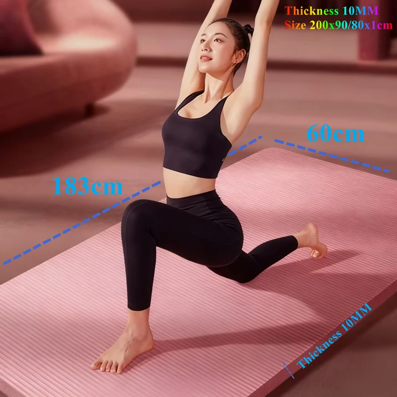 

Training 183x60cm Non-slip Training Indoor 20mm Thick Yoga Mat - High Density Pilates - Portable Home/Outdoor Workout Mat