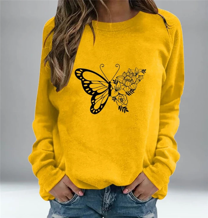 هودي نسائي بأسلوب الشارع بأكمام طويلة من القطن برقبة مستديرة سترة مريحة فضفاضة قطعة واحدة مجموعة الشتاء