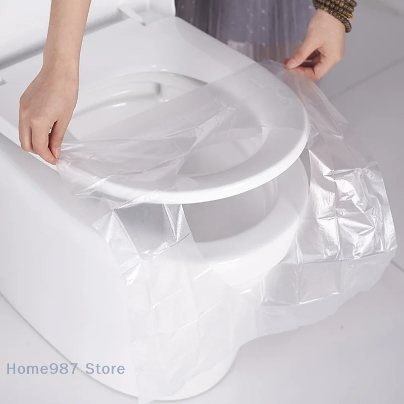 50pcs/bag Disposable Toilet Seat Cushion Toilet Seat Cushion Clean And Hygienic Public Bathroom Travel Disposable Toilet Cover