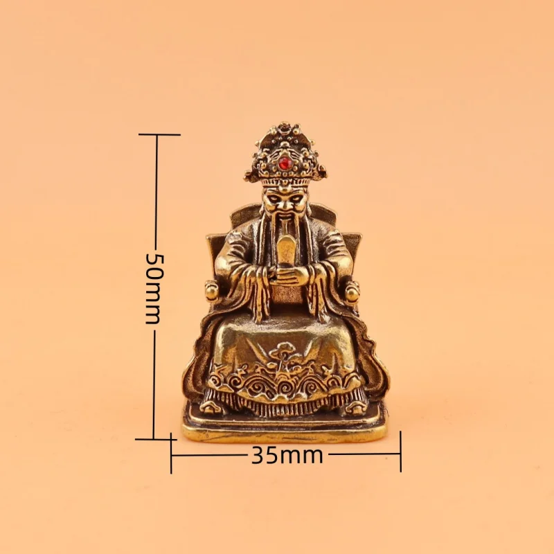 Brass Wuye of Buddha Ornament Wutai Mountain Worship Guangji Dragon King God of Wealth Statue Crafts