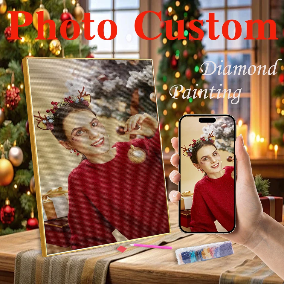 

GATYZTORY фото на заказ алмазная живопись для взрослых Алмазная вышивка 5D алмазные фотографии Diy Kit Рождественский подарок художественные наборы