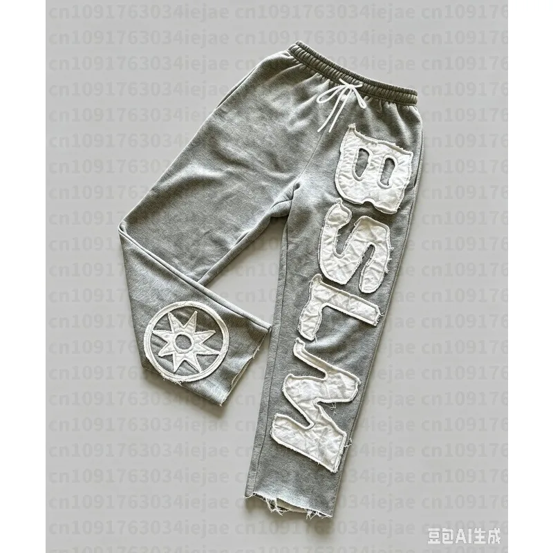 2026 Summer New American Fashion Street Men's Trousers Couple Elastic Waist Sportswear Adult Kids Loose Casual Women's Pants