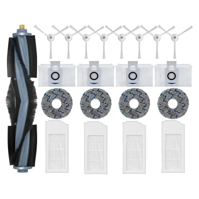 ملحقات بديلة لدين Ecovacs ، مرشح كيس الغبار ، ممسحة فرشاة الجانب الرئيسي ، توربو X1 ، T10 توربو ، DBX53 ، X1 أومني