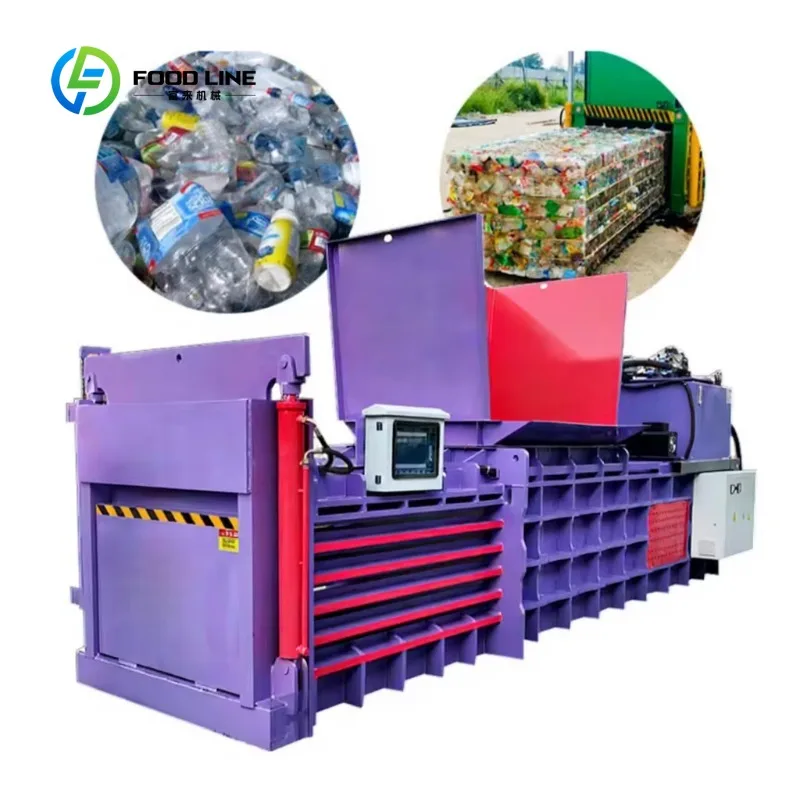 Custom Made Automatic Aluminum Cans Hydraulic Baler Press Cotton Chemical Machinery Equipment Clothes Fiber Compress Packing Mac