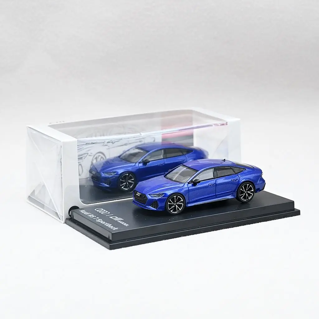 In Stock CM-MODELS CM Car Model 1:64 RS7 Metal Blue Alloy Car Model Simulation Car Model Receipt