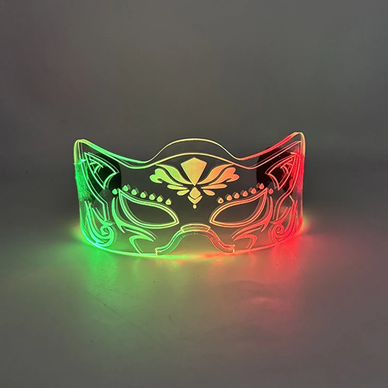 Colorful LED Light Up Glasses Glowing Glasses Luminous Mask Men Women Christmas Party Supplies Neon Glasses Music Concert Props