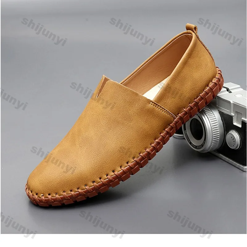 Men Lightweight Leather Shoes  - Suede Loafers Men บทวิจารณ์และราคา