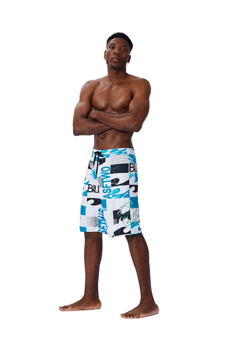 New Brand Mens Water Sports Shorts Summer Print Men Surf Beach Shorts Swimwear Men Summer Fashion Bermuda Shorts  swim shorts