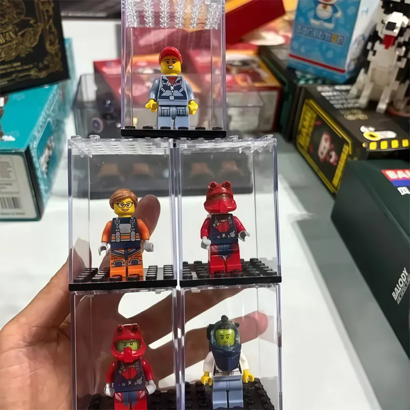 Stackable Acrylic Display Box for Building Blocks Figures Stand MOC Building Blocks Model Collection Showcase Children Toys Gift