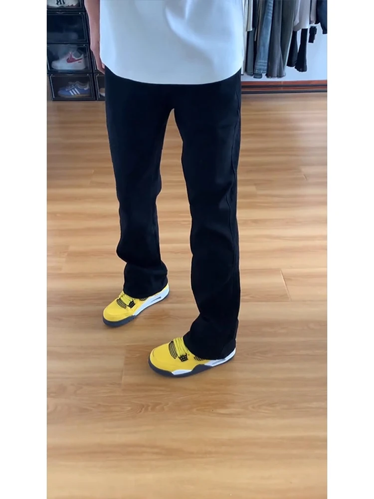 

Cleanfit Bla Elastic Straight Leg Jeans Men's High Street Sle Slim Fit Narrow Version Teens Autumn Faion Casual Jeans