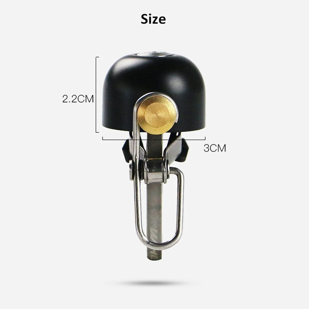 

2 pcs Bicycle Bell Brass Dome Loud Clear Sound For Mountain Road Bike Fit Handlebar 20-36Mm Lightweight Plastic Base