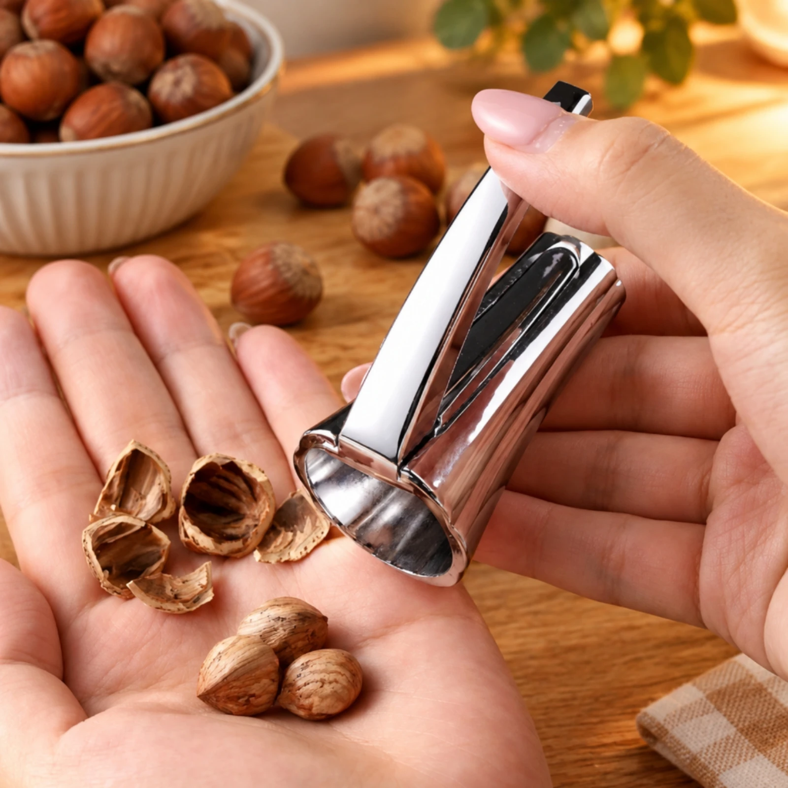 Hazelnut Shelling Tool Easy to Use Hazelnut Crusher Sheller Compact Utensil Time-Saving for Home Cooks, Snack Prep