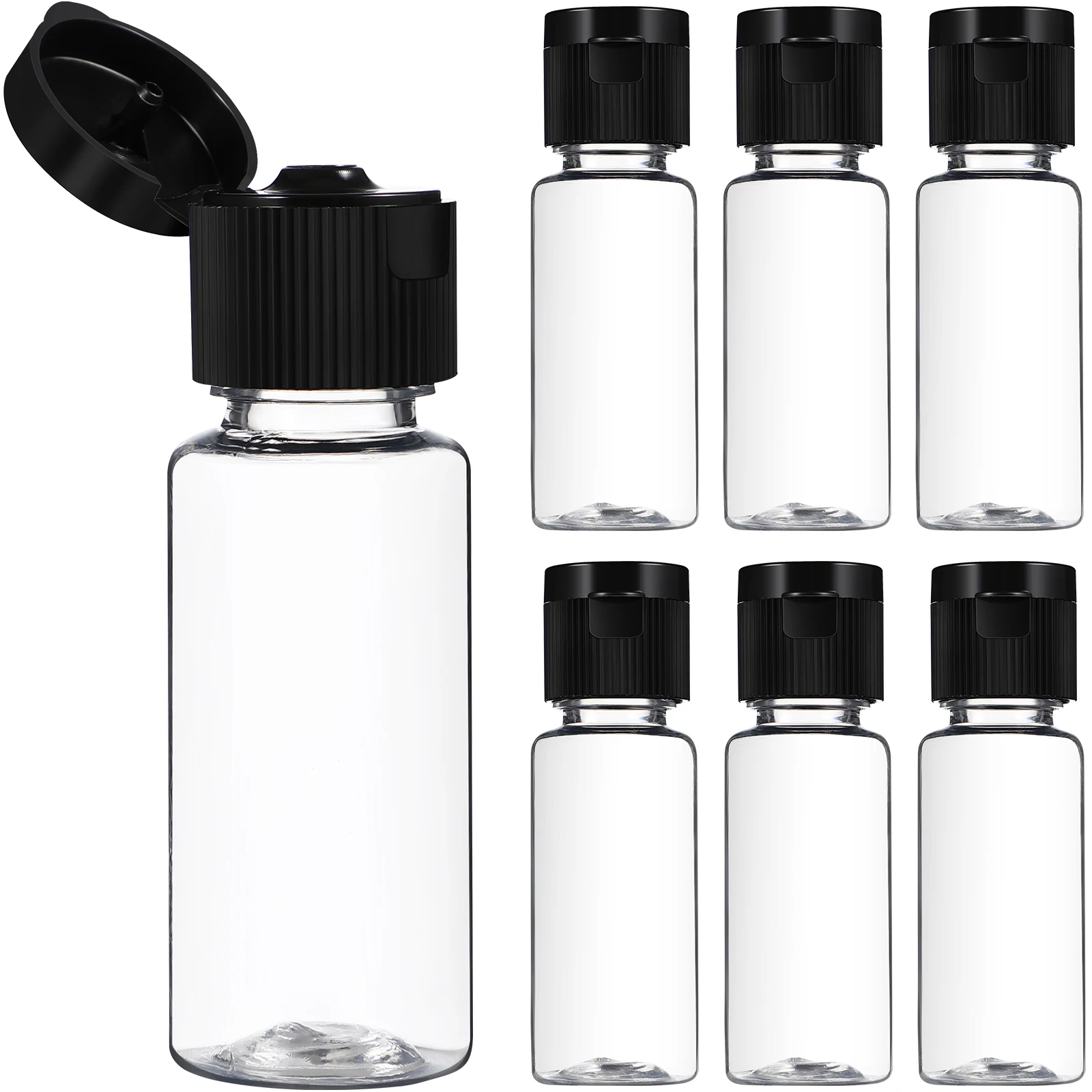 

30 pcs Plastic Screw Cap Bottles 20ml Transparent Travel Containers for Liquids Shampoo Lotion Creams Gels Cosmetics H