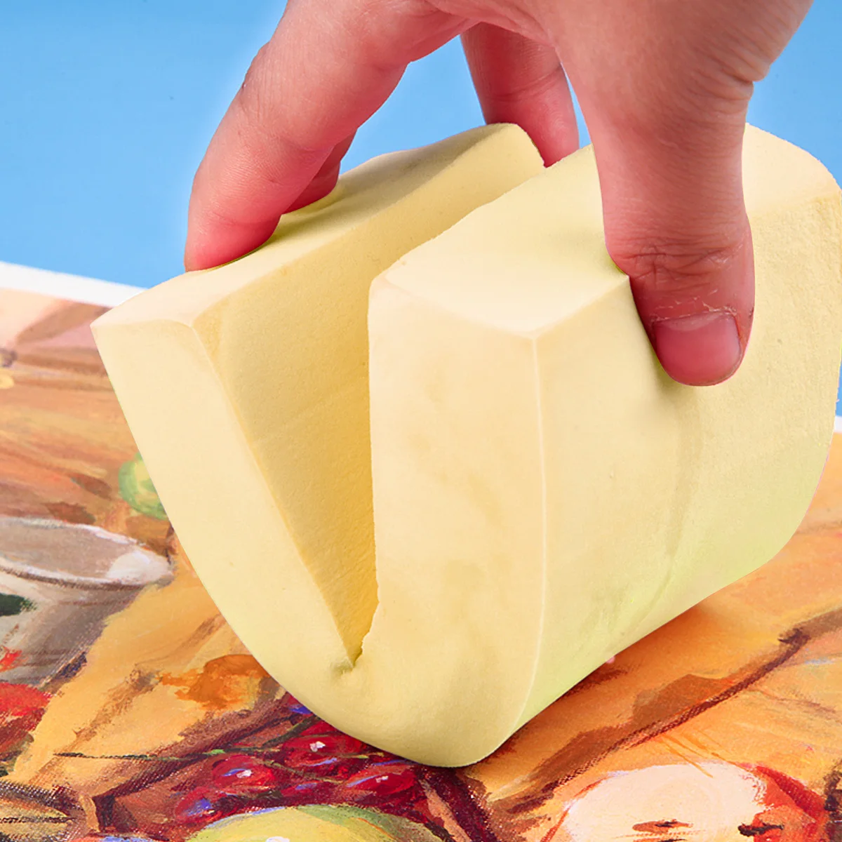 

2Pcs Absorbent Synthetic Sponges Oil Brush Sponge for Painting Craft Artist Acrylic Watercolor Sponges for Painting