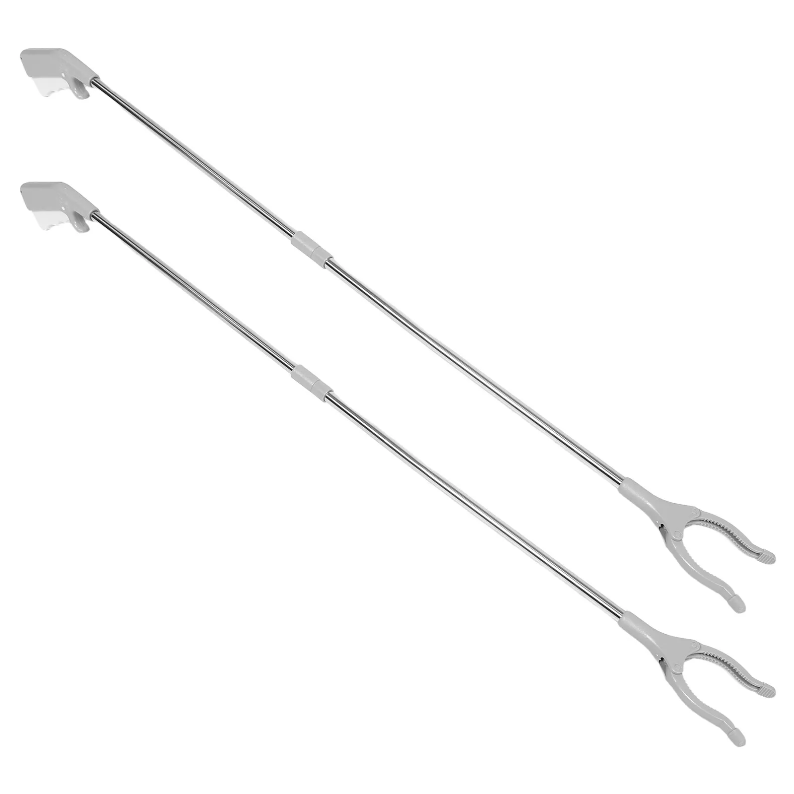 2Pcs Heavy Duty Trash Grabber Foldable Steel Stick Lightweight Reacher Tool for Seniors Disabled Adults Long Reach Picker Litter