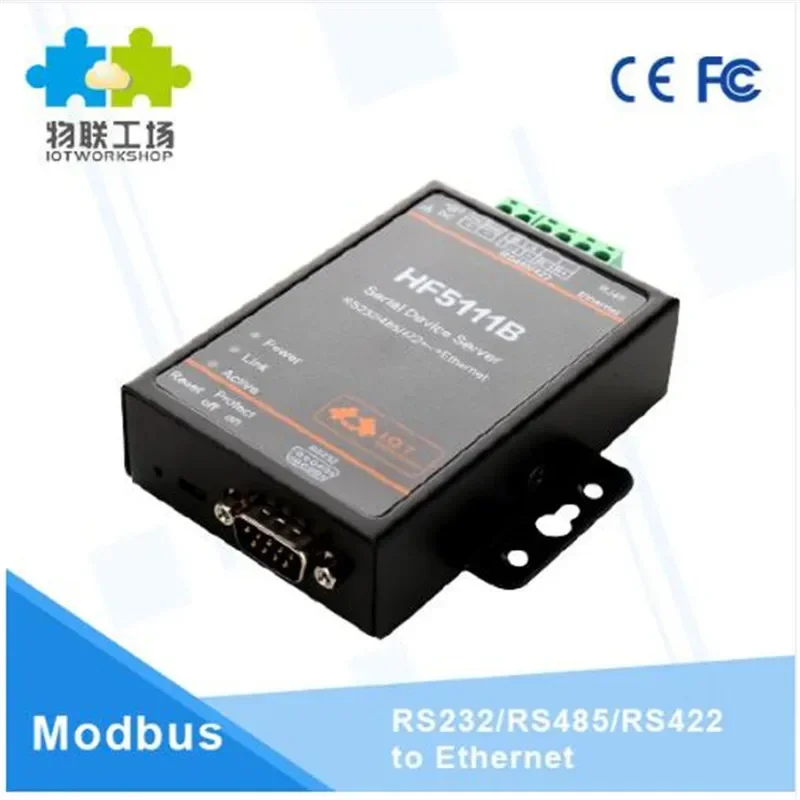 Official Wifi module 5111B RJ45 RS232/485/422 Serial To Ethernet Free RTOS Serial 1 Port Server Converter Device Industrial