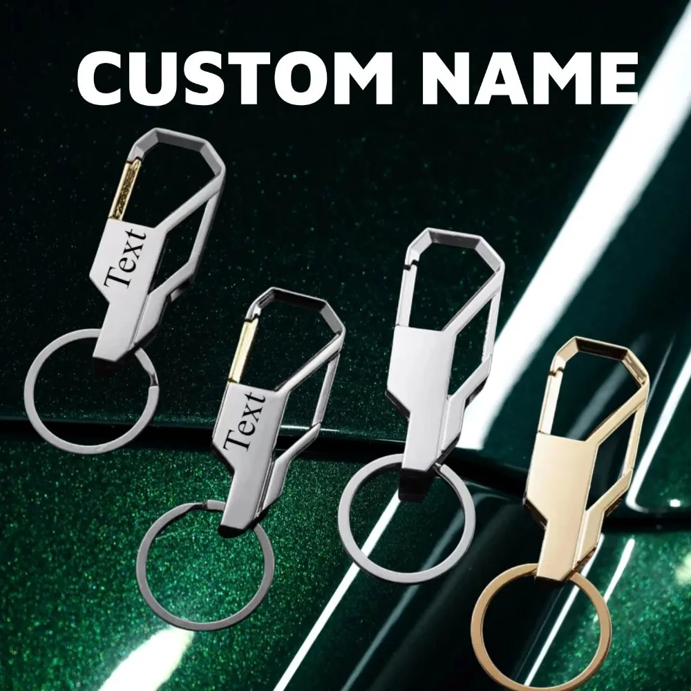 

Fashion Matte Finish Concise Metal Keychain Creativity Custom Logo Name Key Chain for Car Motorcycle Keyring Buckle Gift