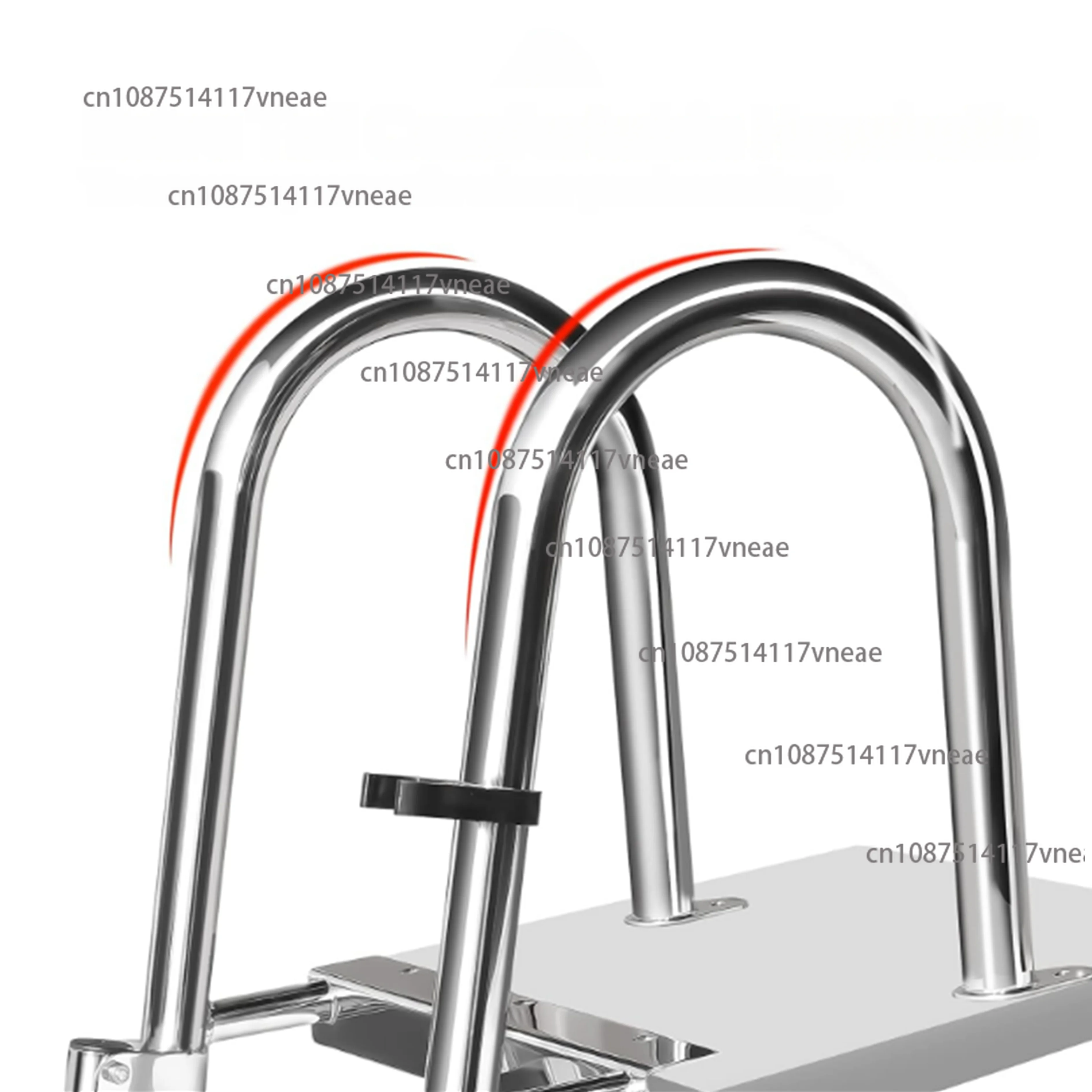 4-Step 316 Stainless Steel Boat Fold Ladder New Condition Telescoping Folding Ladder for Marine Yacht