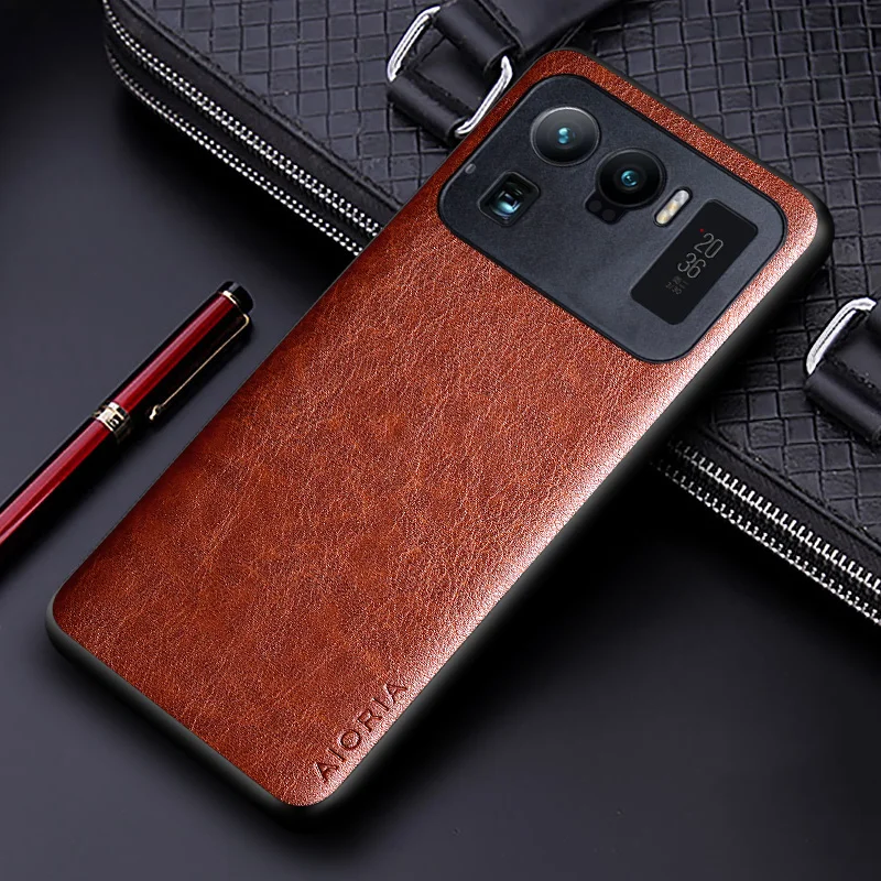 Luxury leather Case for Xiaomi Mi 11 Ultra funda Business solid color Soft TUP&Hard PC phone cover for Xiaomi mi 11 ultra case