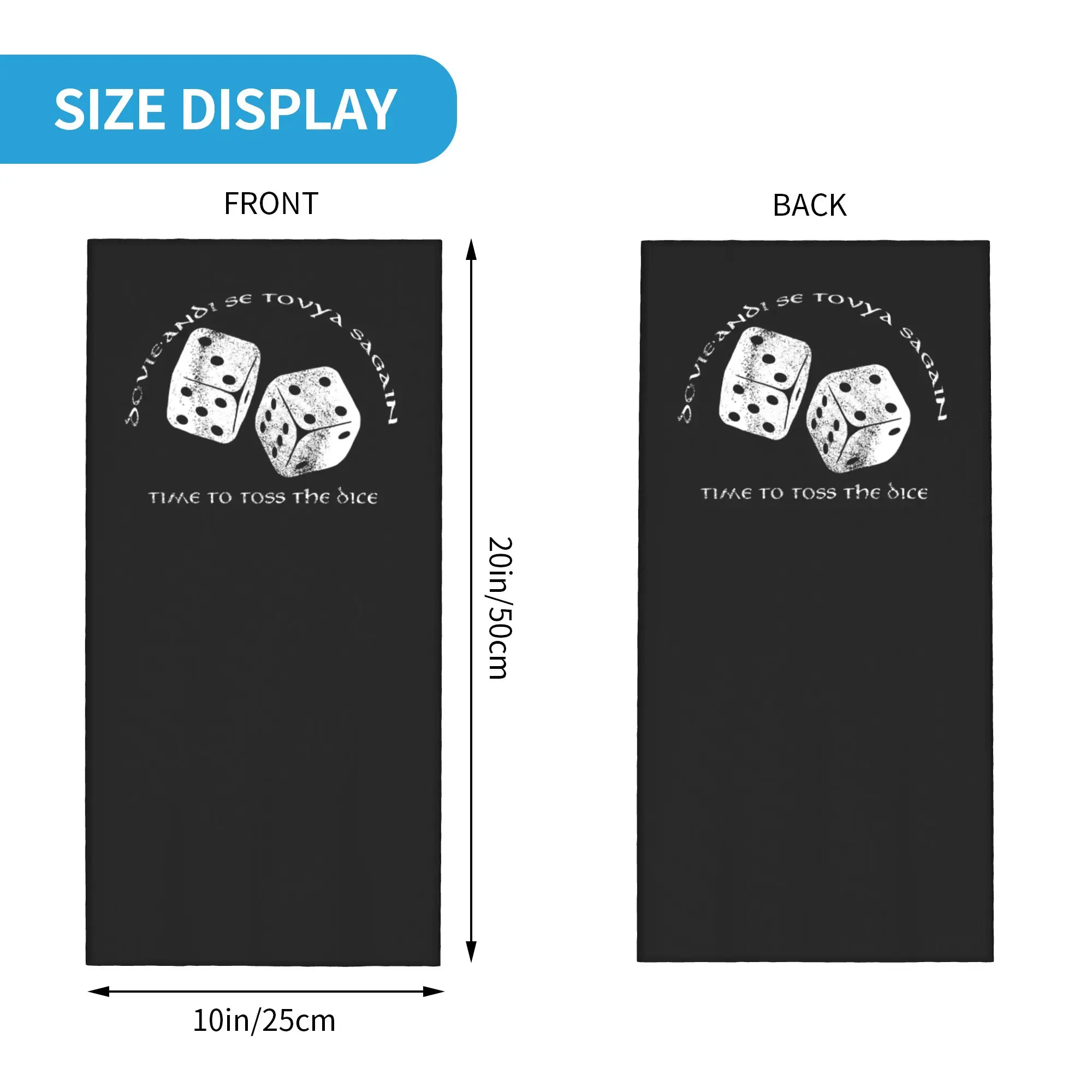 Time To Toss The Dice Wheel of Time Bandana Neck Gaiter Printed Wrap Scarf Balaclava Outdoor Sports for Men Women Adult Winter