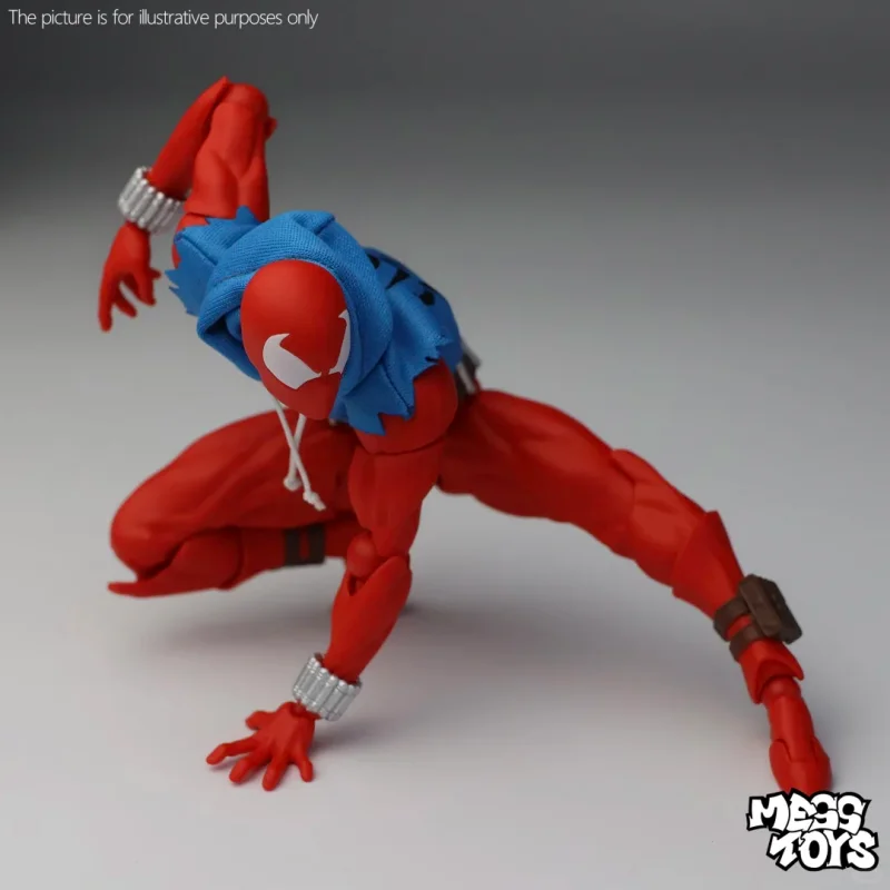

New 100% Original Hot Mess Toys Spiderman Scarlet Spider The Amazing Comic Version Action Anime Figure Model Toy Desk Decor Gift