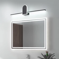 70/90/110Cm Nordic Led Spiegel Badkamer Licht Moderne Indoor Wandlampen Zwart/Wit Wandkandelaar lichtpunt Badkamer Spiegel Lamp