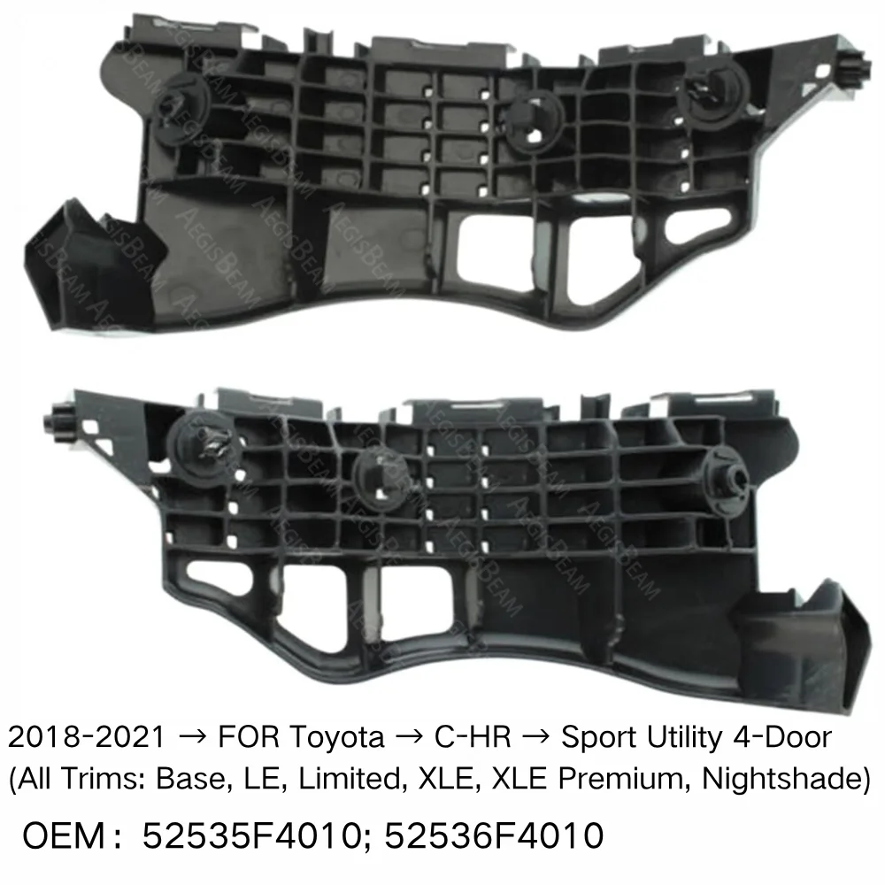 

Front Bumper Retainer Bracket Spacer Support FOR Toyota C-HR Sport Utility 4-Door Base LE Limited XLE 2018-2021 52535F4010