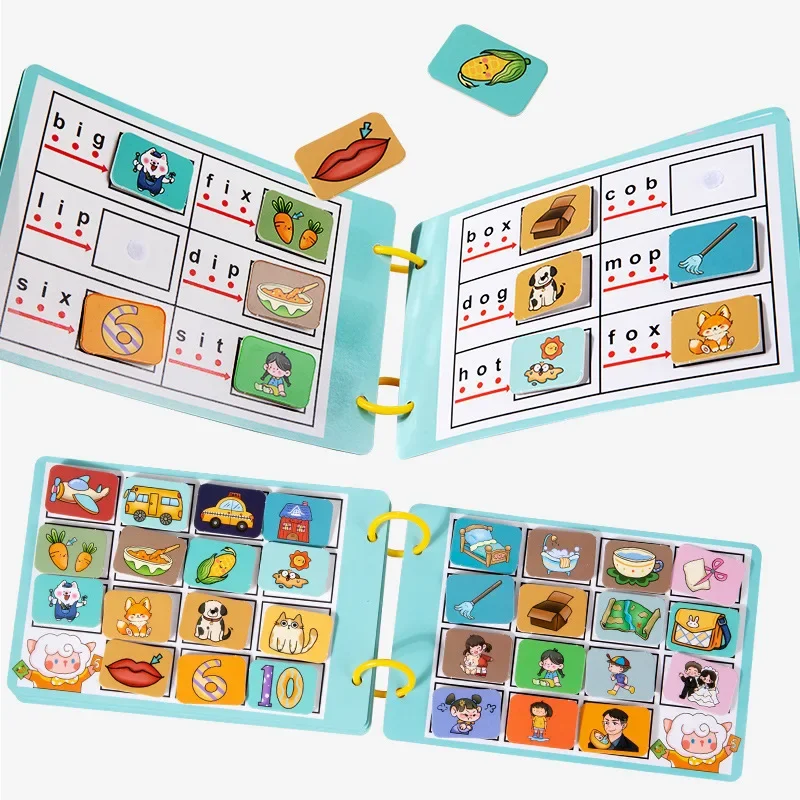 การตรัสรู้ของเด็ก Early Education อาชีพการจับคู่ Quiet Paste Busy Book ของเล่นซ้ําวางหนังสือ Montessori ของเล่นของขวัญ