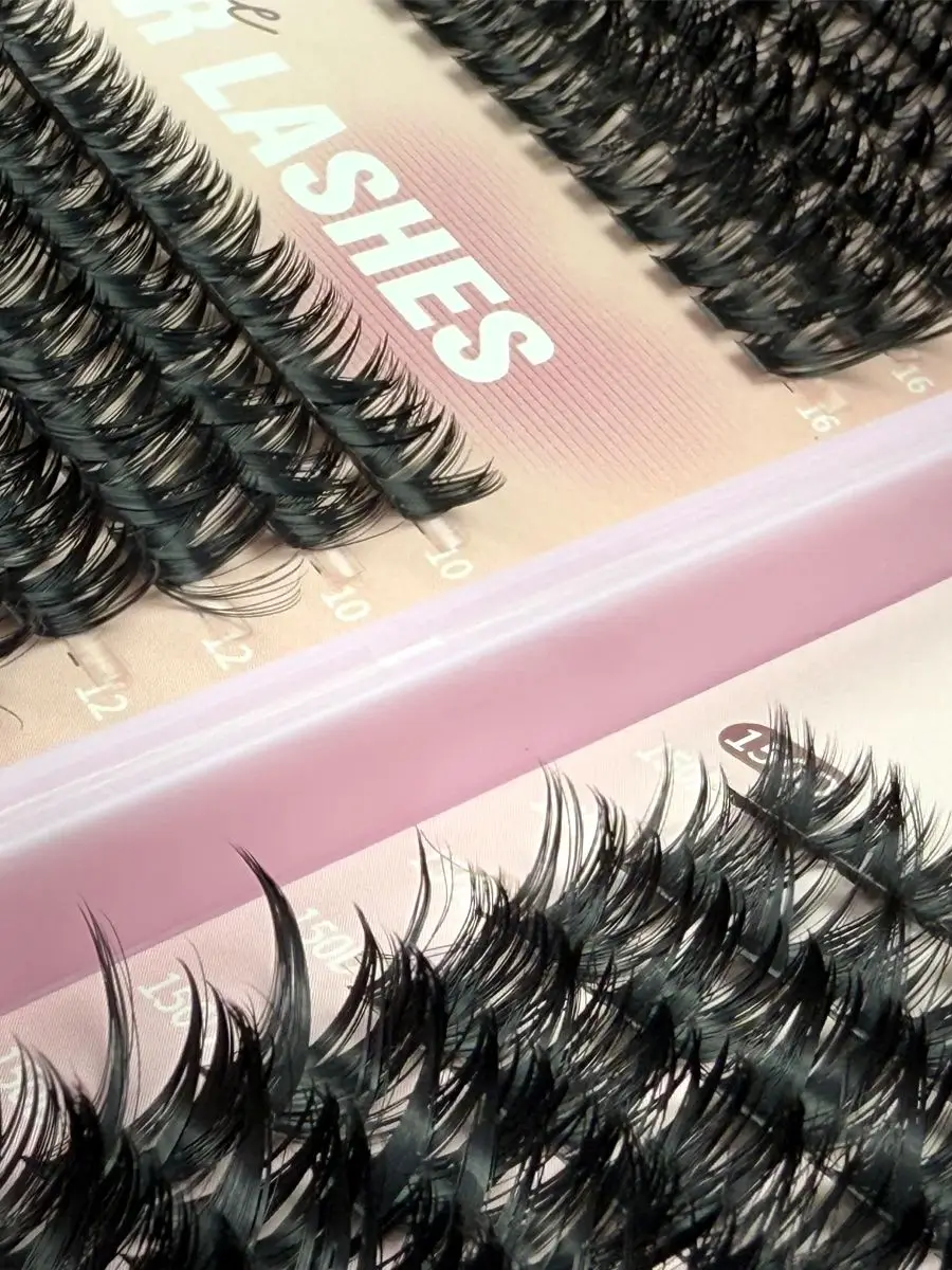 3D Intelligente DIY 32reihige 60-150P Persönliche Wimperncluster D-Curl Wimpernverlängerung Natürliches Wimpernbuch Klebeset – Detail 5