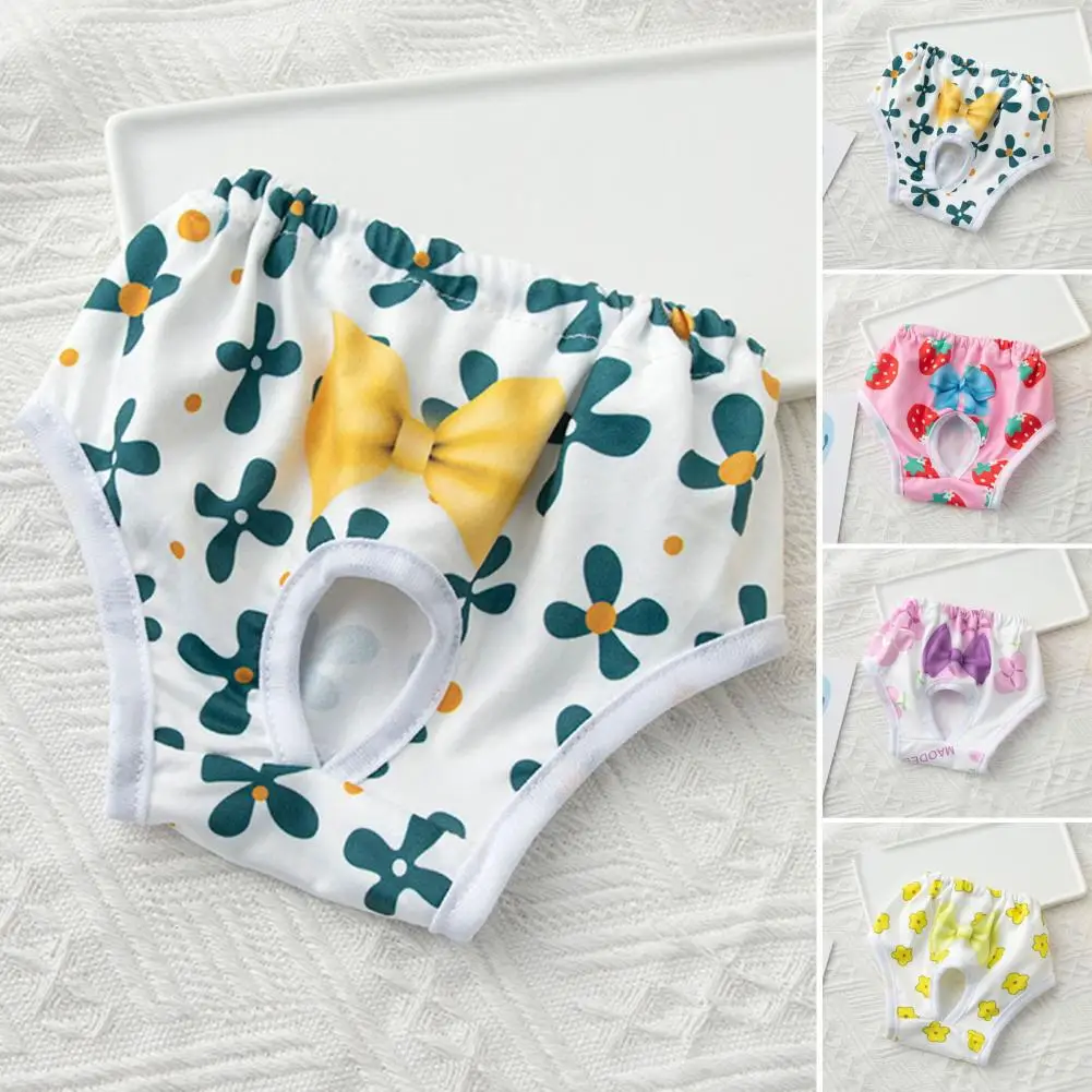 Pet Menstrual Pants Absorbent Dog Diapers Prevent Mess Cartoon Patterned Breathable Underwear Princess Pet Panties Dog Clothes