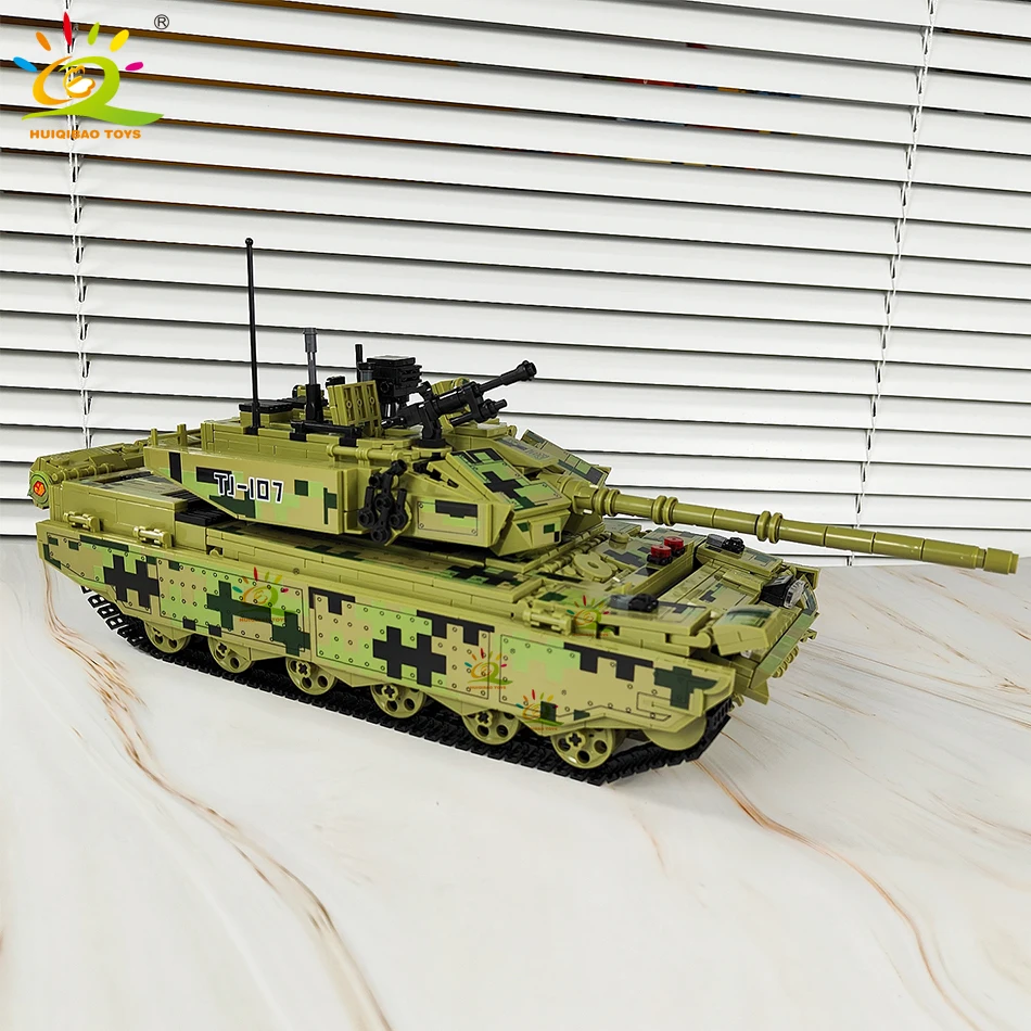 HUIQIBAO WW2 blocs de Construction de char militaire ensemble pour enfants armée arme voiture camion briques jouet ville Construction briques enfants cadeau