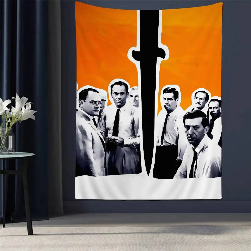 

Movie 12 Angry Men Cartoon Tapestry Art Science Fiction Room Home Decor Art Home Decor